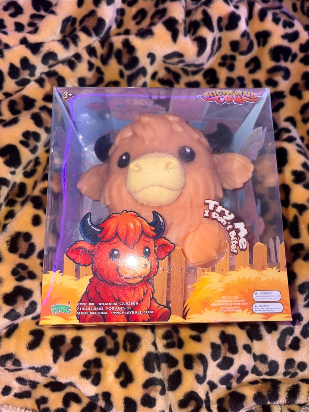 Highland Cow Plush Toy - PPNC - Brown & Cream Cuddly Stuffed Animal